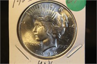 1923 Uncirculated Silver U.S. Peace Dollar