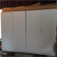 2 White Laminate Cabinets