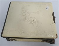 Antique photo album with celluloid front and