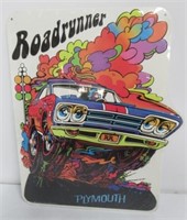 Super cool embossed Plymouth Road Runner sign