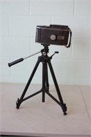 Vintage Polaroid Camera on Tripod