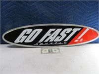 GO FAST! SPORTS Tin Oval 30" Sign