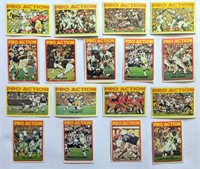 1972 Topps 17 Pro Action Cards Staubach Bradshaw
