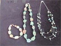 Turquoise Necklaces (2), and Bracelet