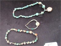 Turquoise Necklace (2), and bracelet