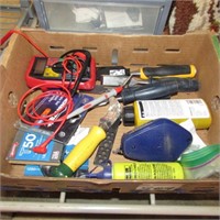 BOX OF TOOLS & HARDWARE