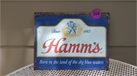 HAMM'S TIN SIGN (16" X 12.5")