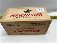 Winchester 500 22L Cartridges in Wood Box