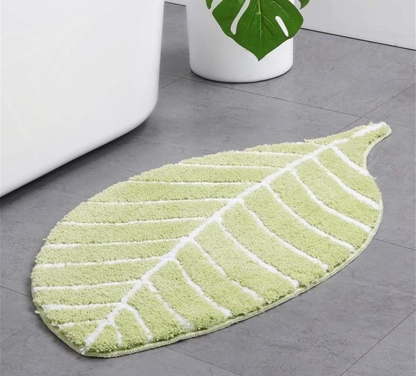 (new)Syhonic Cute Leaf Bath Mat Microfiber