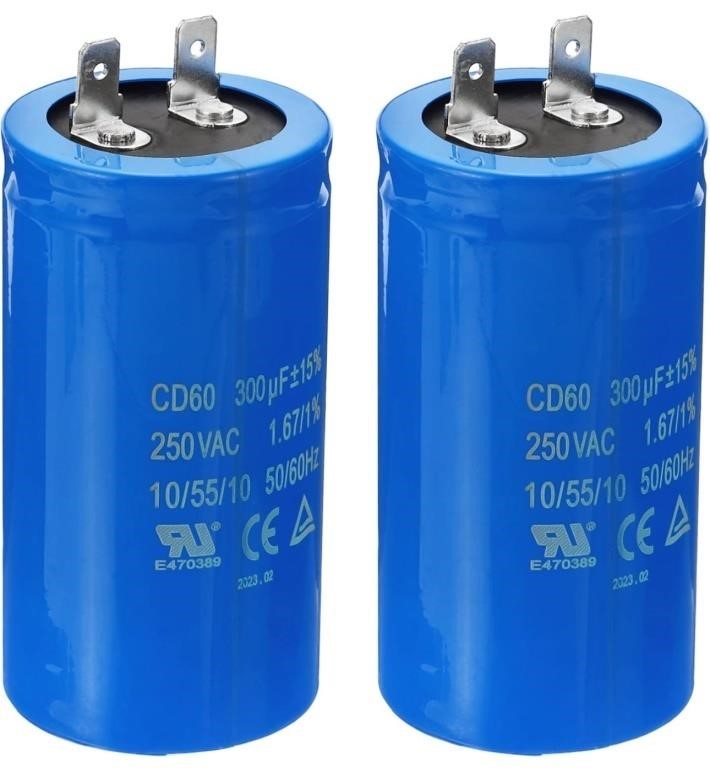 (new)PATIKIL CD60 Run Capacitor, 2 Pack 300uF/MFD