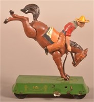 Lehmann Wild West Tin Bucking Bronco Toy.