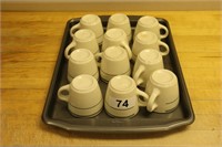 Set of twelve coffee mugs