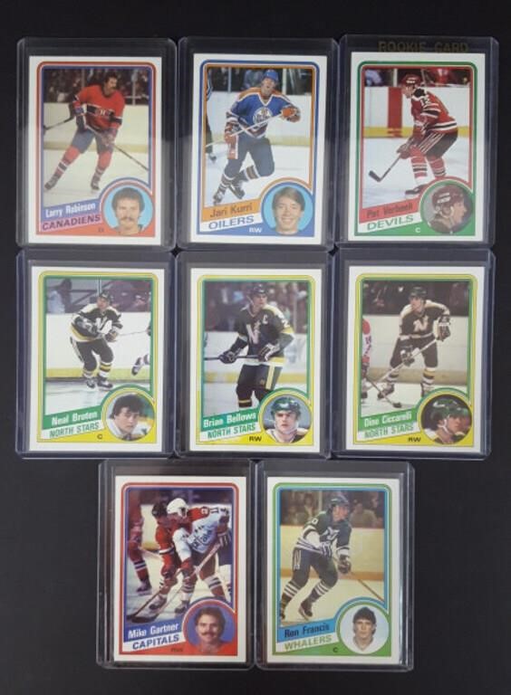 1984-85 TOPPS Hockey Cards In Top Loaders