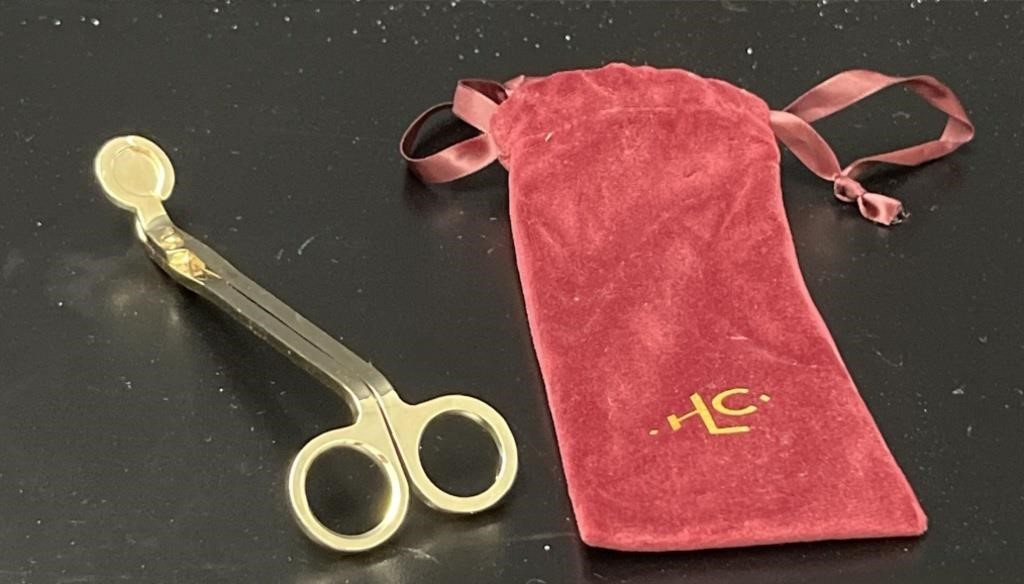 Brass Wick Trimmer & Red Pouch