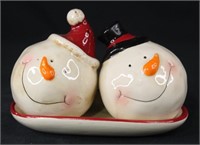 Snowman Heads Salt & Pepper Shakers
