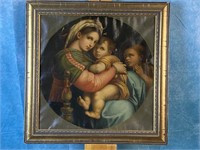 Oil on Canvas of Madonna Della Sedia