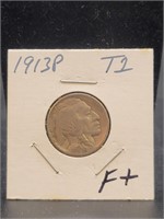 1913 -P type 1 Buffalo Nickel