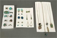 Collection of sterling silver Southwest, etc.