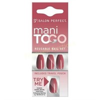 Salon Perfect Mani To Go Press Ons  Pink  30pcs