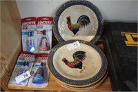 ROOSTER DECORATED PLATES