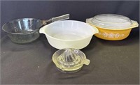 Group of vintage glass ovenware dishes