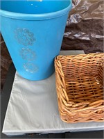 Vintage wastebasket & basket