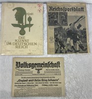 Lot Of German WWII Newspapers & Magazines