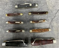 (J) Lot Of 8 Pocket Knifes: Craftsman, Old C