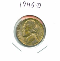 1945-D Silver War Nickel