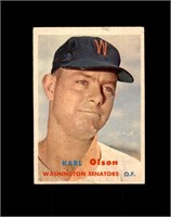 1957 Topps #153 Karl Olson VG to VG-EX+
