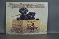 Remington Metal Sign with Dogs