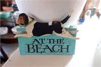 At the Beach Sign & Beach Lamp