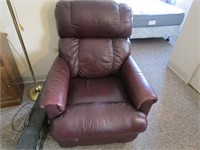 Leather chair recliner.