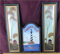 Lighthouse And Tall Red Barn Artwork Prints