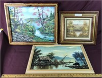3 Oil On Canvas Artworks Pieces