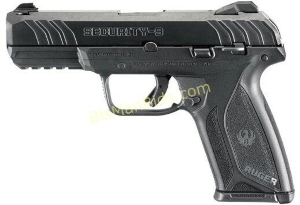 RUGER SECURITY-9 9MM LUGER ADJ 15-SHOT BLUED SYN