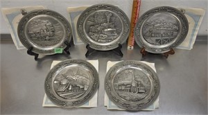 Rhodes Studios steam train collector plates