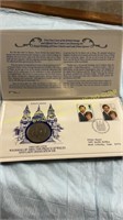 One Crown Coin + Commemorative Stamp