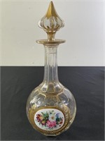 Bohemian Enamel Gilt Decanter