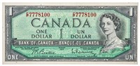 Bank of Canada 1954 $1 (CP) UNC