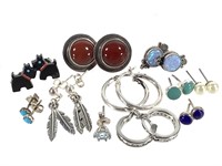 Sterling Opal Turquoise + Earrings 19.0g TW