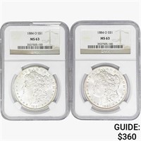 1884-O [2] Morgan Silver Dollar NGC MS63