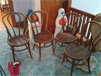 (4) Vintage Wooden Chairs