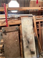 Scaffolding, misc plywood, 1x, 2x. Barn