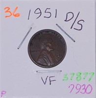 1951-D over S Lincoln Wheat Cent