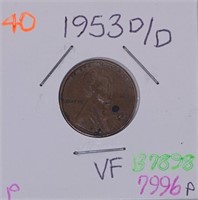 1953-D over D Lincoln Wheat Cent