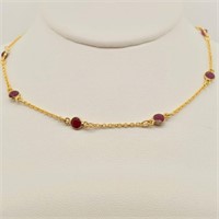 $320 Silver Ruby Necklace