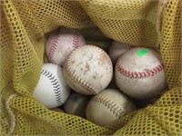 Assorted Baseballs w/Sack