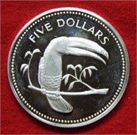 1974 Belize Silver Proof $5 Commemorative