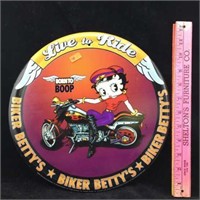 "Biker Betty's" Betty Boop Motorcycle Sign